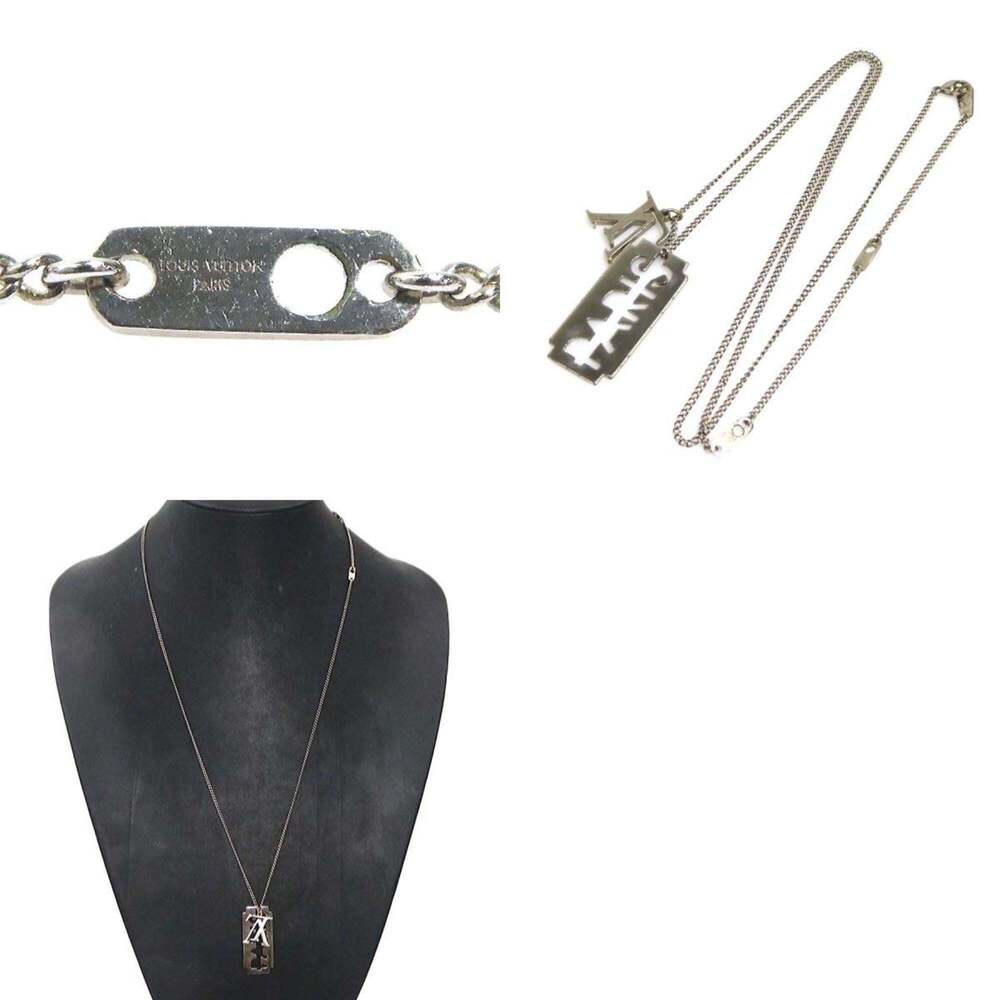 LOUIS VUITTON Silver Necklace - Picture 5 of 5